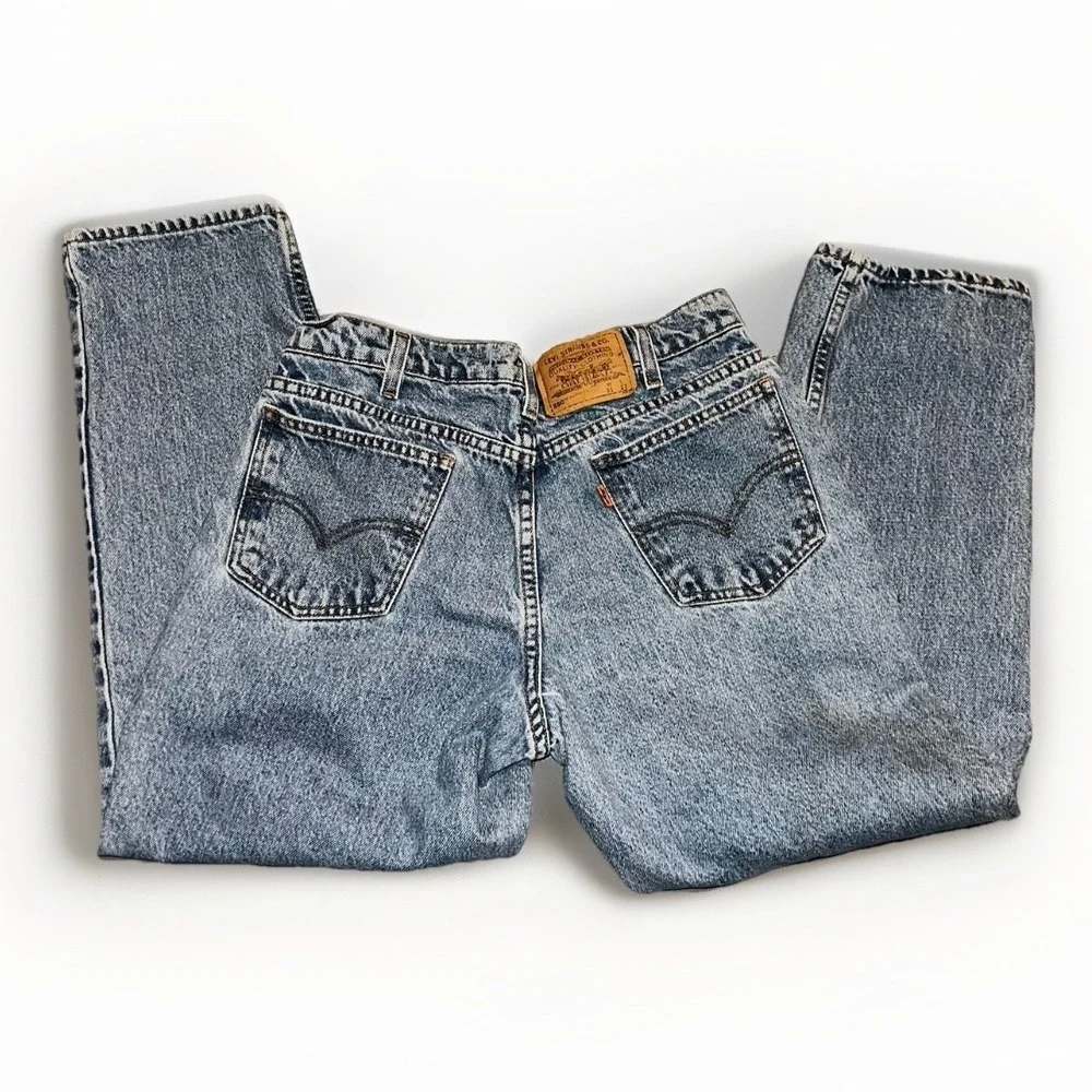 Vintage Levi's 550‎ Husky Orange Tab Denim Jeans 31x27 Paper Tag